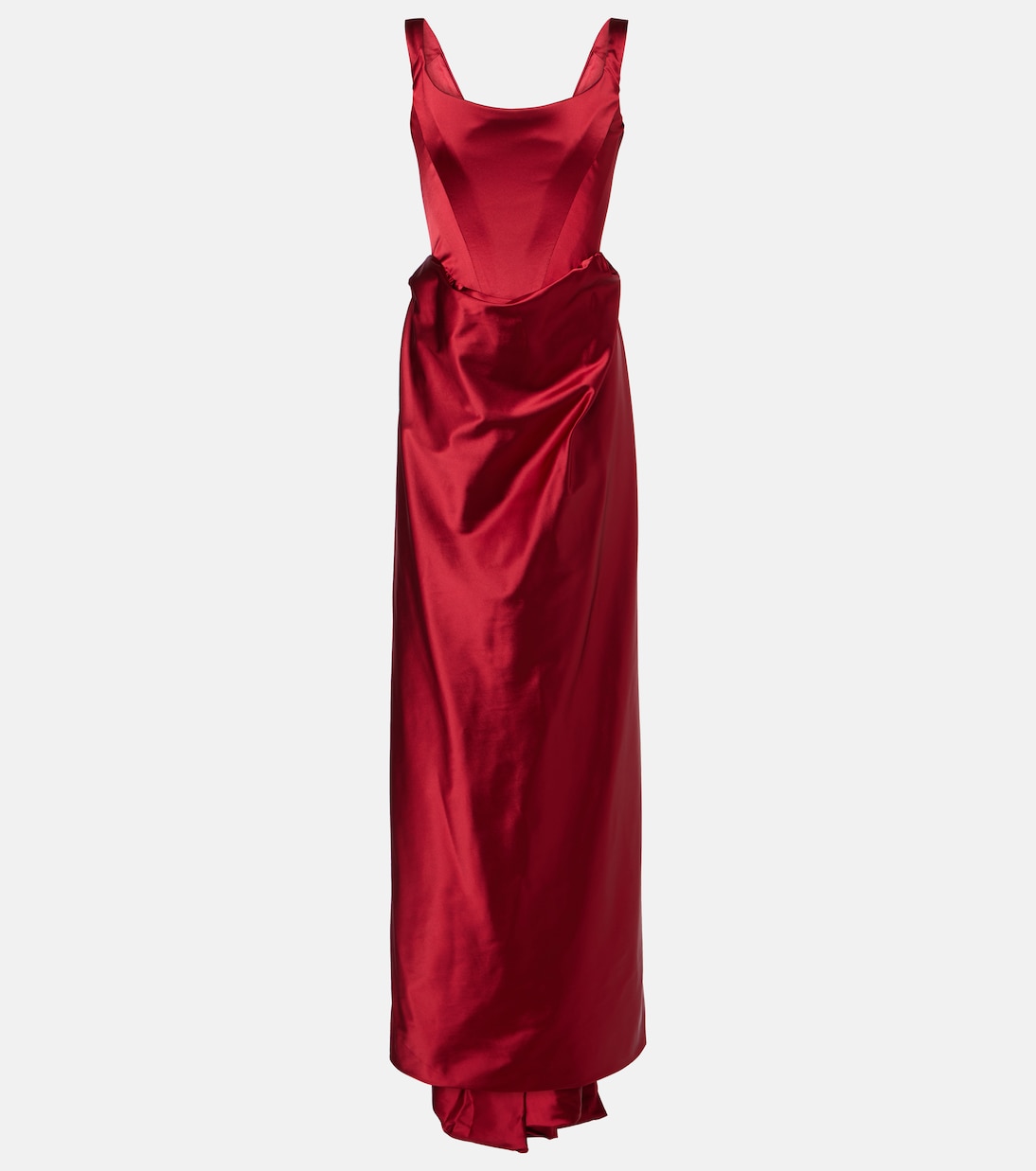 

Платье-бюстье Camille из креп-атласа с драпировкой Vivienne Westwood, Wine