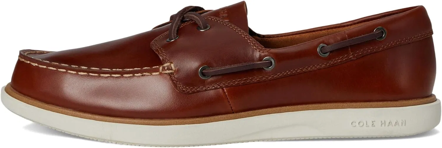 Мужская обувь Cole Haan - кроссовки Grand Crosscourt Boat Shoe Trainers, British Tan Dark Chocolate Ivory — фото 4