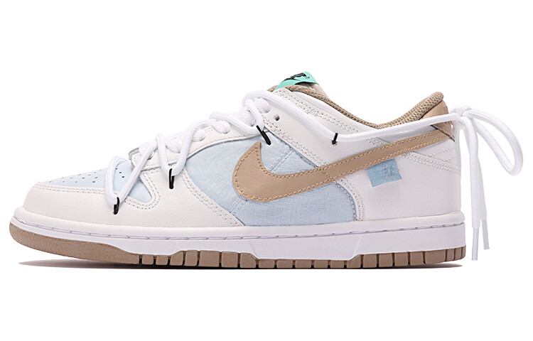 

Кроссовки Nike Dunk Skateboarding Shoes Women's Low-top Blue/white/brown, синий/коричневый