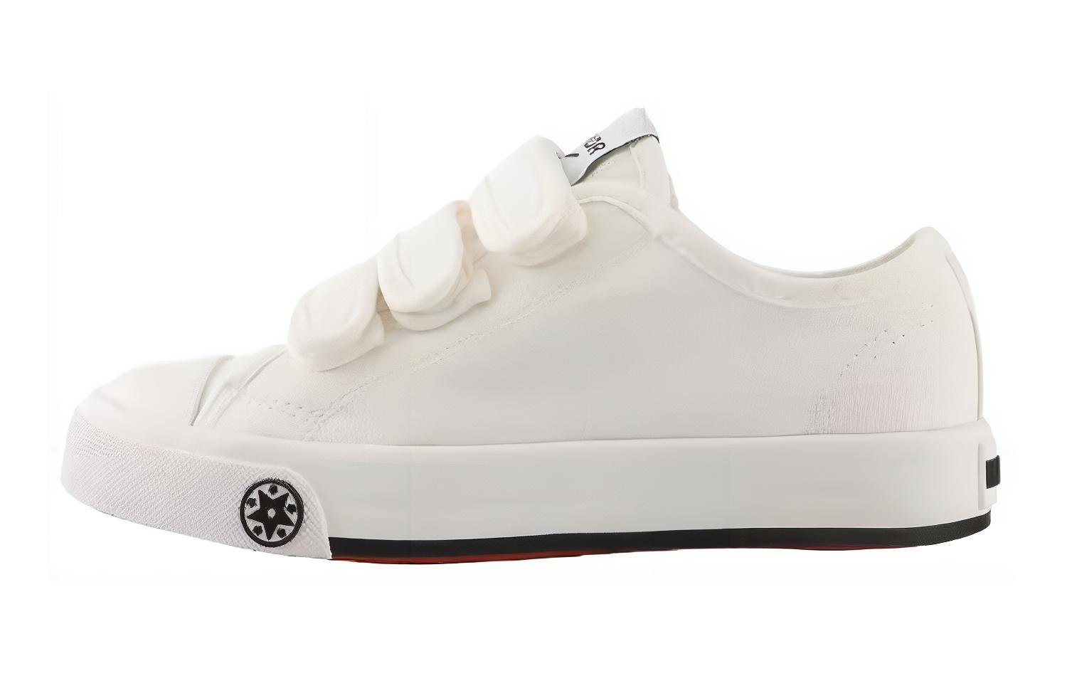 

WARRIOR Противоскользящие износостойкие низкие детские кроссовки canvas white kids'