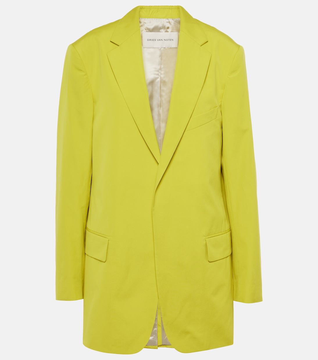 

Блейзер свободного кроя из хлопкового поплина Dries Van Noten, Lime