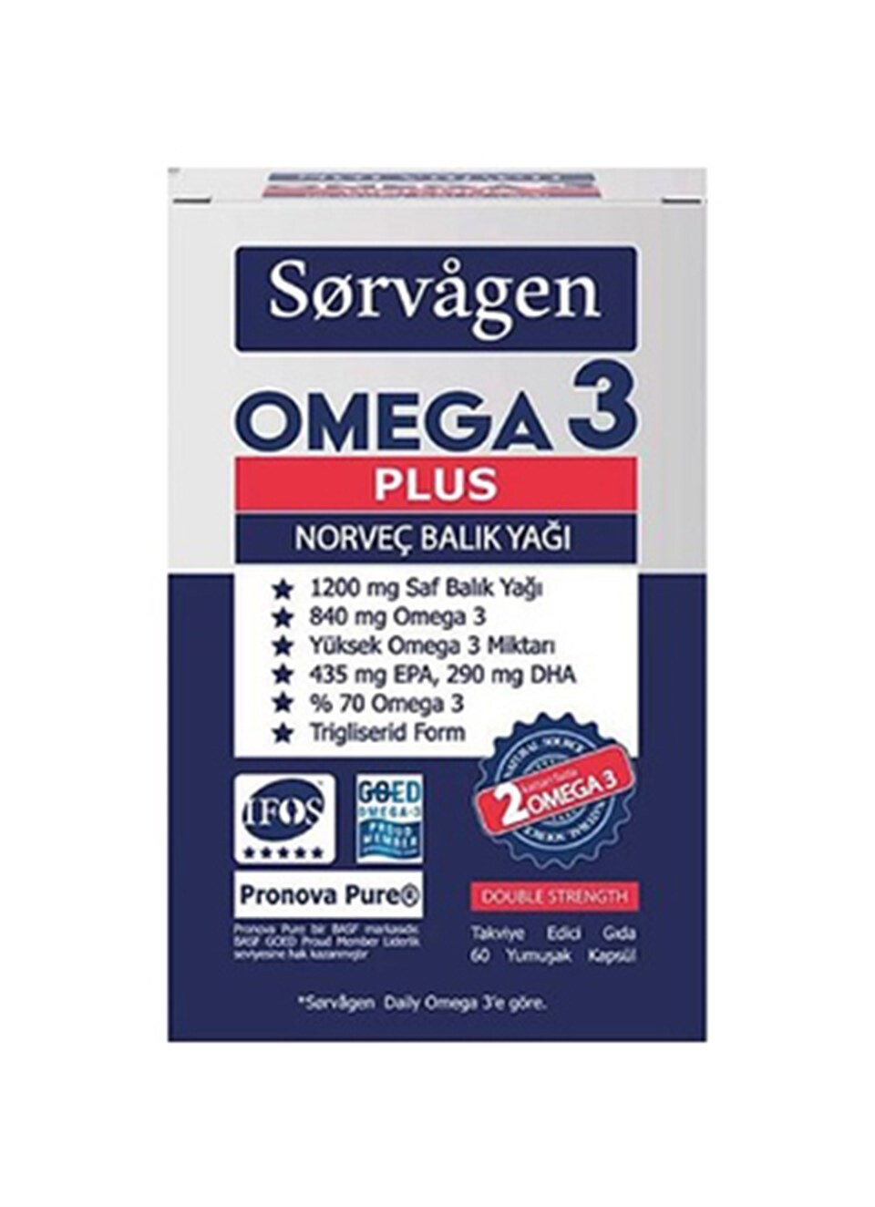 

Sorvagen Omega 3 Plus Норвежский рыбий жир 60 капсул