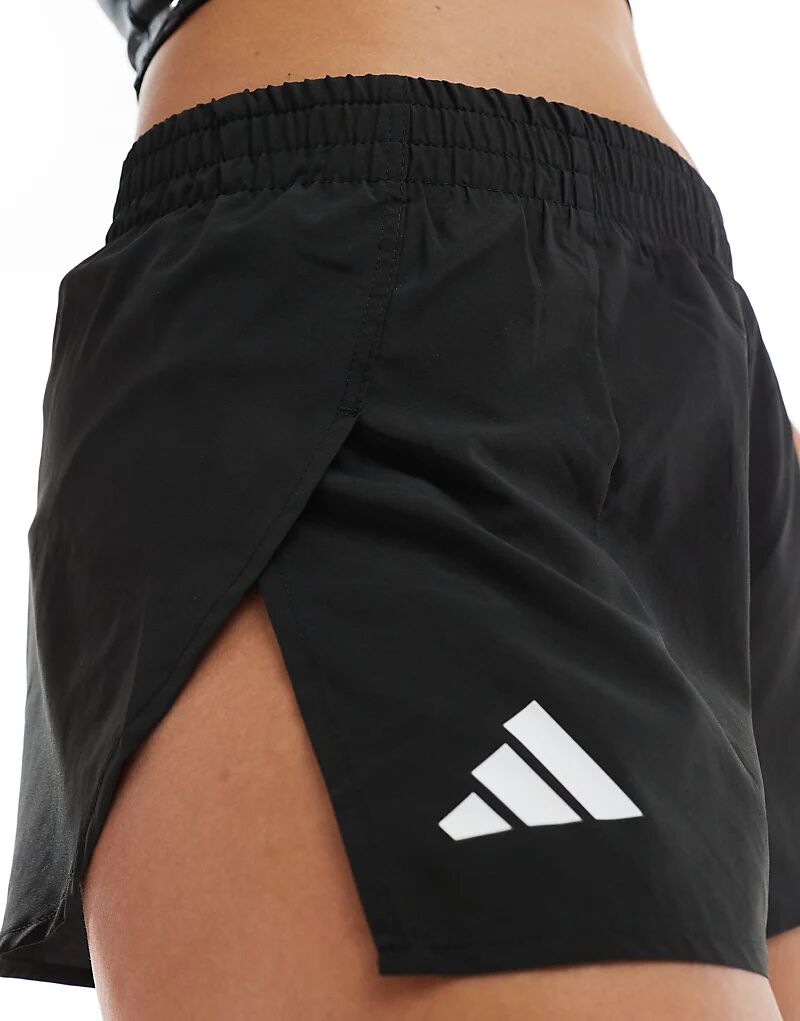 Шорты adidas Running Adizero split черного цвета adidas performance — фото 3