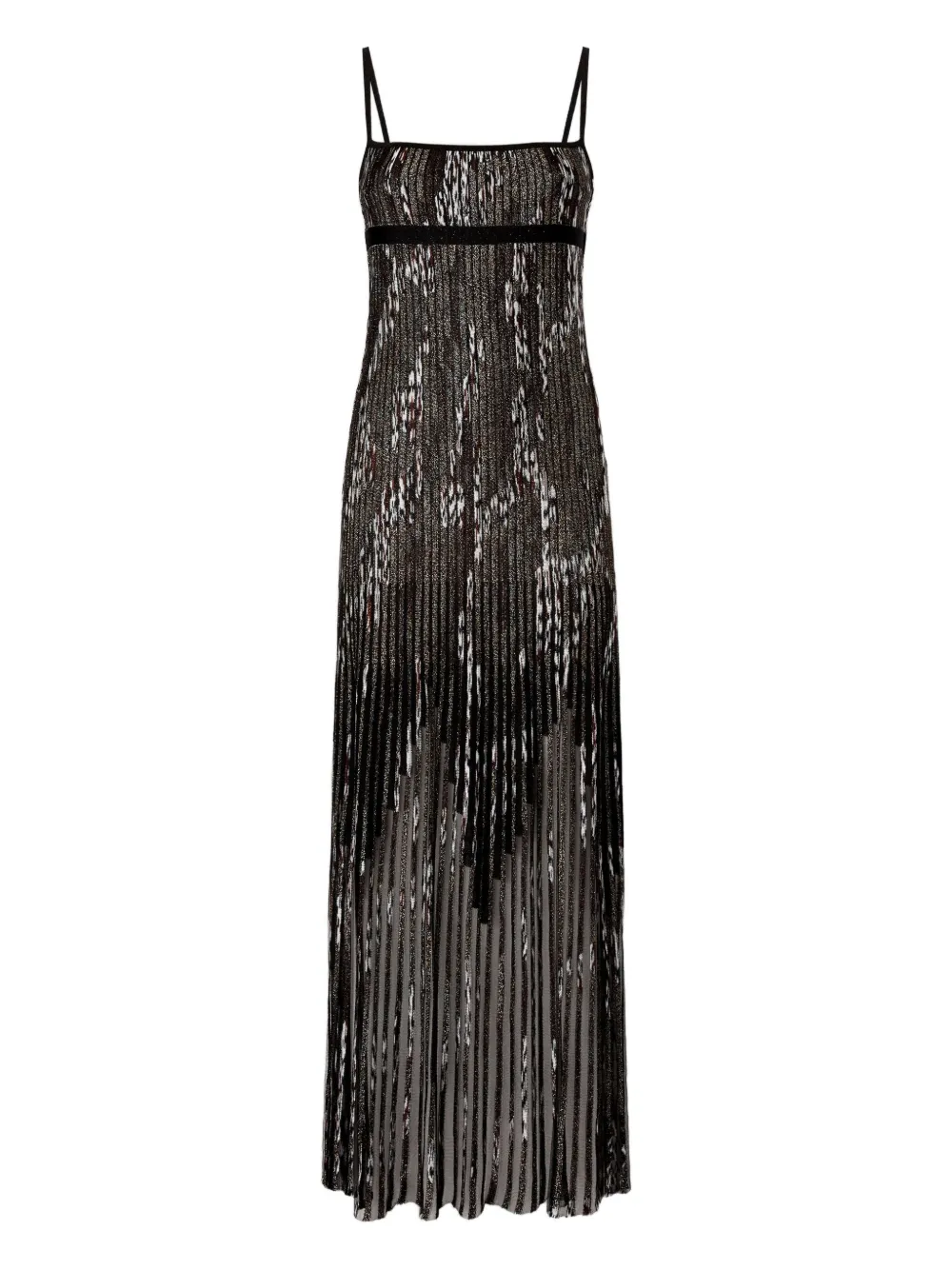 

Платье макси с металлизированными нитями Missoni, черный