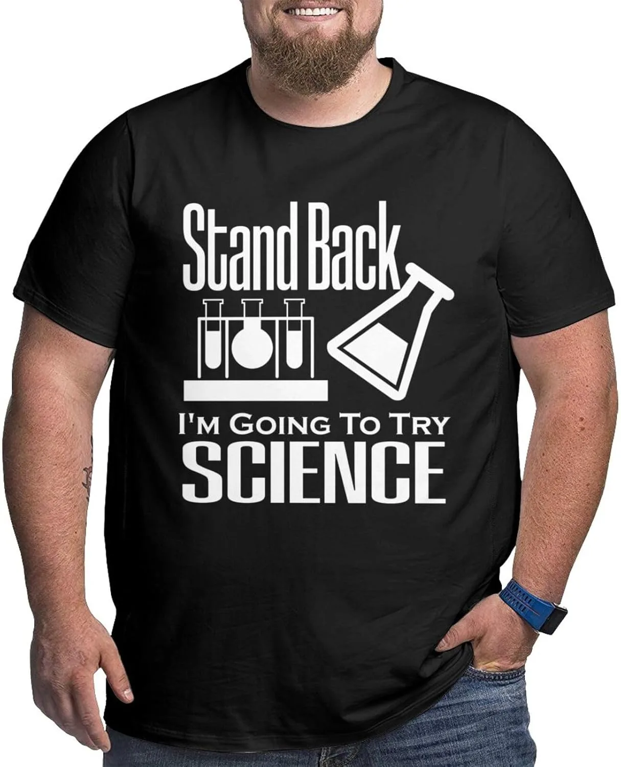 Футболка Stand Back I'm Going to Try Science, летняя, с коротким рукавом