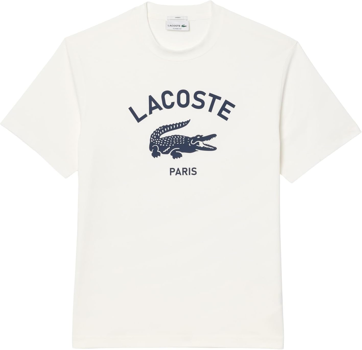 

Мужская хлопковая футболка с логотипом Lacoste, Flour