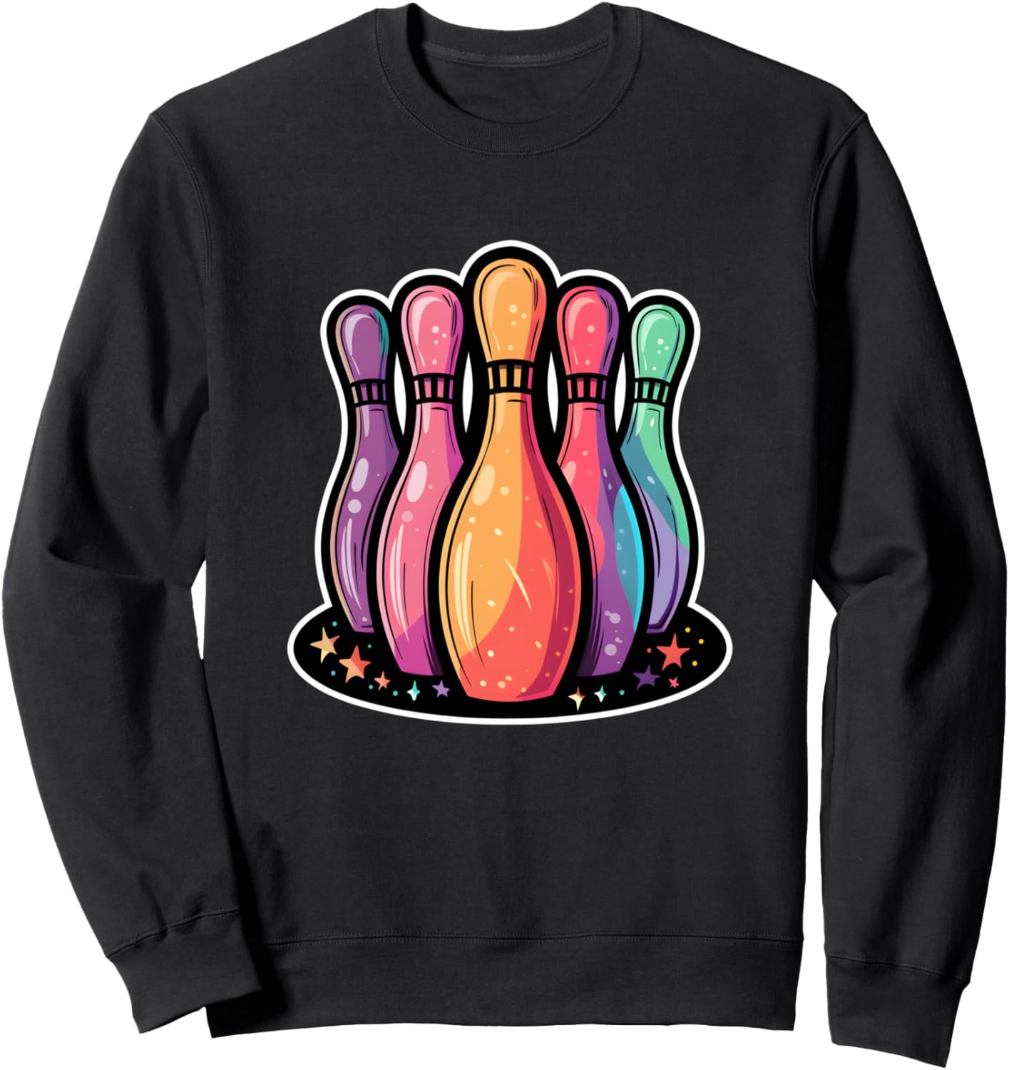 

Забавная толстовка с кеглями для боулинга Funny Tenpin Bowling Graphic Shirt And Gift, черный