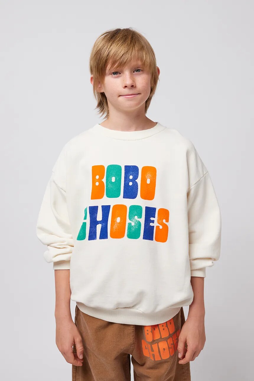 

Детская хлопковая толстовка Bobo Choses, бежевый