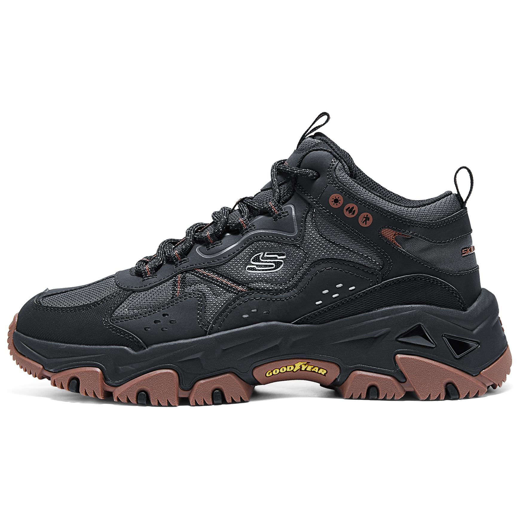 

Skechers Мужские походные ботинки мид-топ Outdoor черные, цвет Black