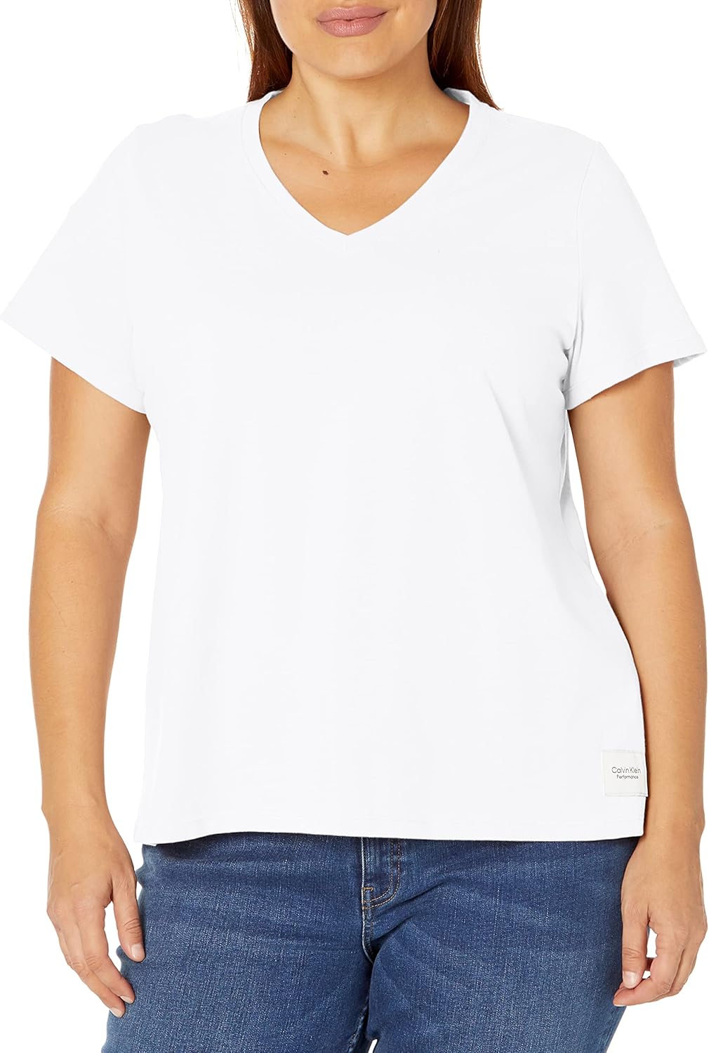 

Женская футболка Calvin Klein Performance Plus Active с круглым вырезом, White, Белый, Женская футболка Calvin Klein Performance Plus Active с круглым вырезом, White