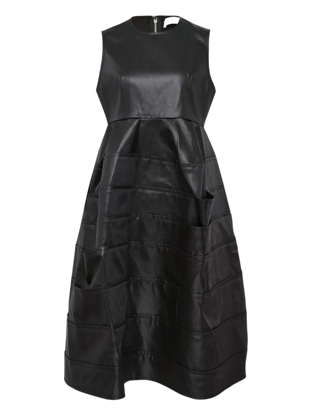 

Многослойное атласное платье миди Comme des Garçons TAO, черный