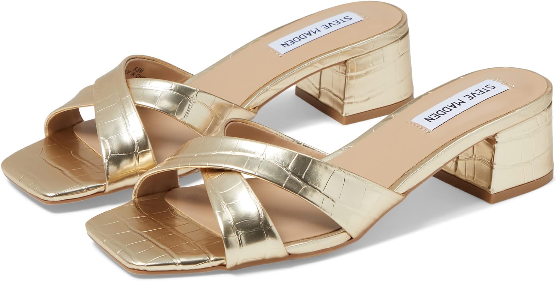 

Сандалии Steve Madden Gaia Sandal, цвет Gold Croco