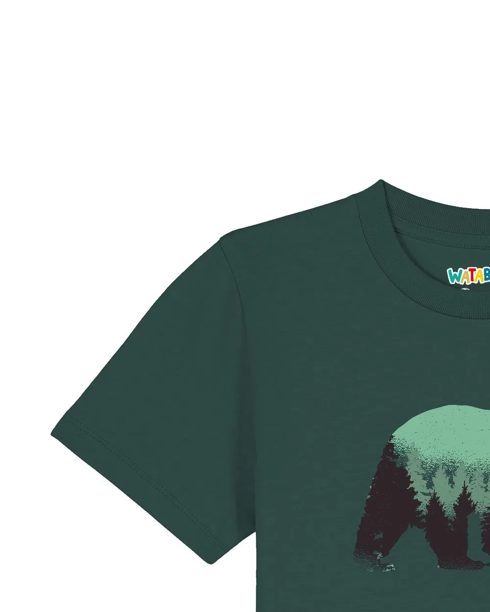 Футболка с принтом, Wat? Apparel, темно-зеленый — фото 3