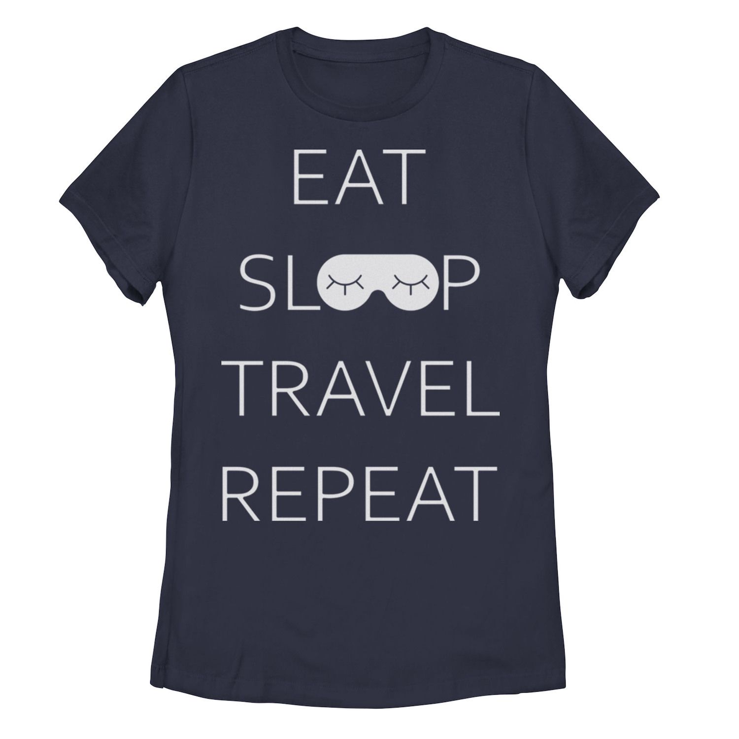 

Футболка с повторяющимся узором для подростков Eat Sleep Travel