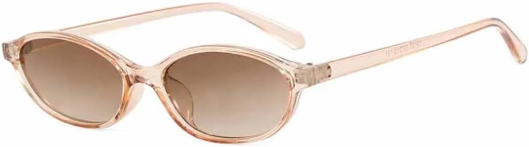 

Солнцезащитные очки с защитой UV400 | Овальная маленькая оправа, цветные линзы | Для женщин и мужчин, для занятий спортом на открытом воздухе и вождения DSVIGF, Champagne Tea