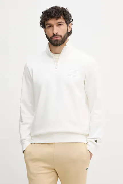 Худи Lacoste мужское, с молнией, белый