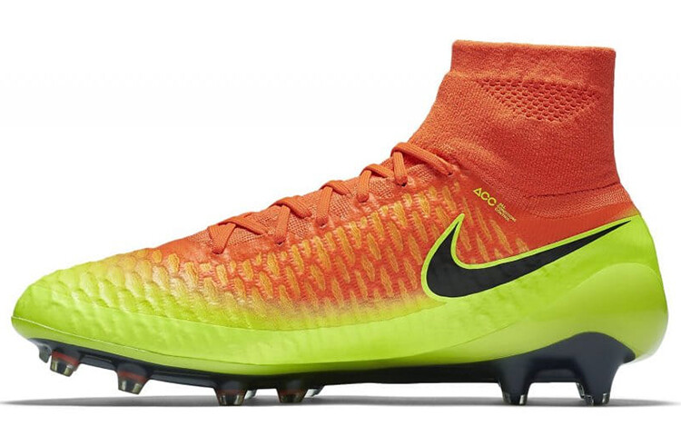 

Футбольные бутсы Magista Obra мужские высокие зеленые/оранжевые Nike