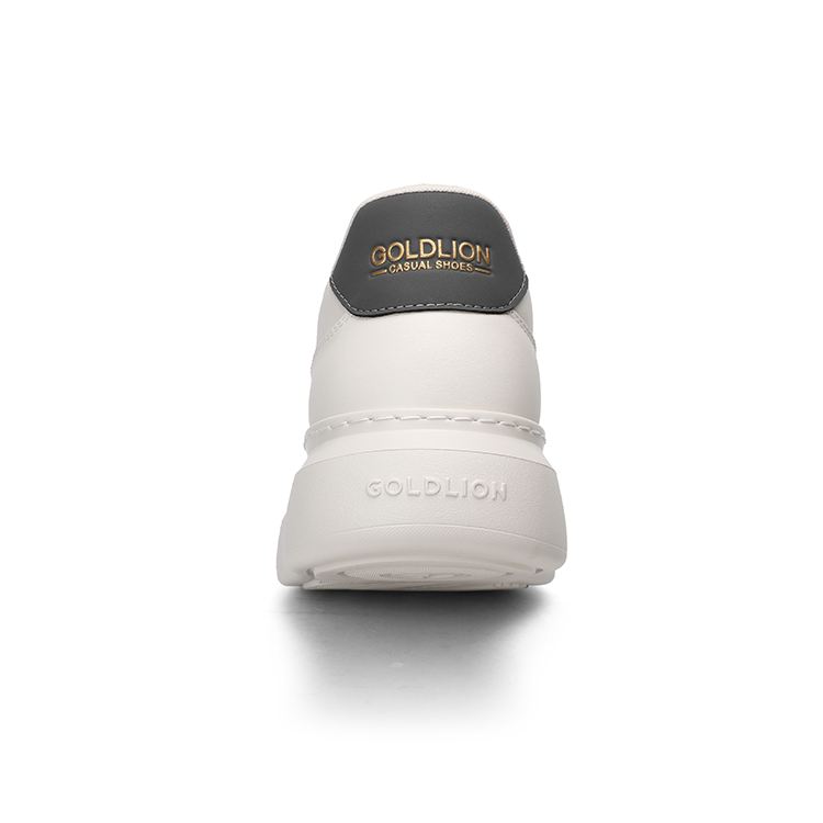 GOLDLION Мужские низкие скейтерские кеды белые, цвет White — фото 4