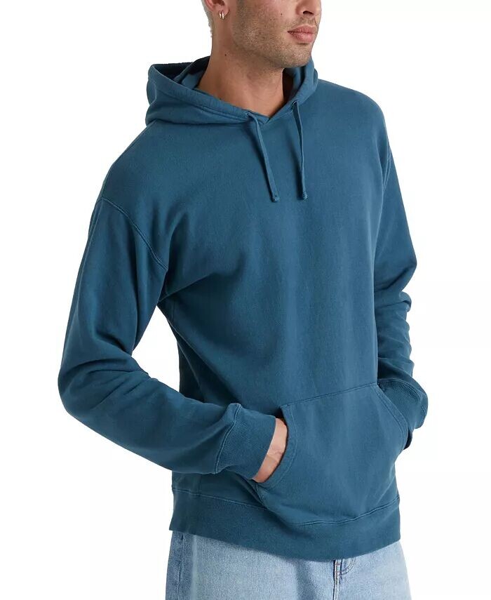 

Мужская толстовка из флиса, окрашенная в готовой одежде Hanes, синий