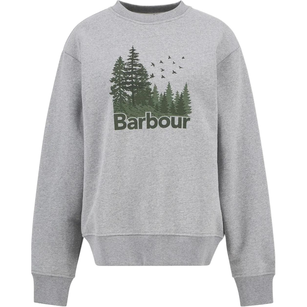 

Barbour Женская толстовка серого цвета с круглым вырезом, средней толщины