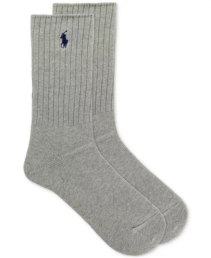 

Женские классические носки в рубчик с круглым вырезом Polo Ralph Lauren, серый