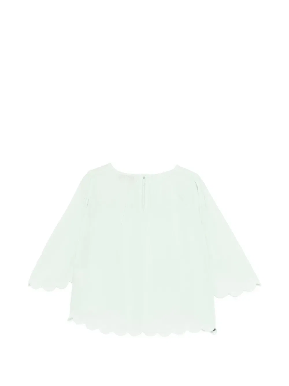 Топ с зубчатым краем Stella McCartney Kids, зеленый — фото 2
