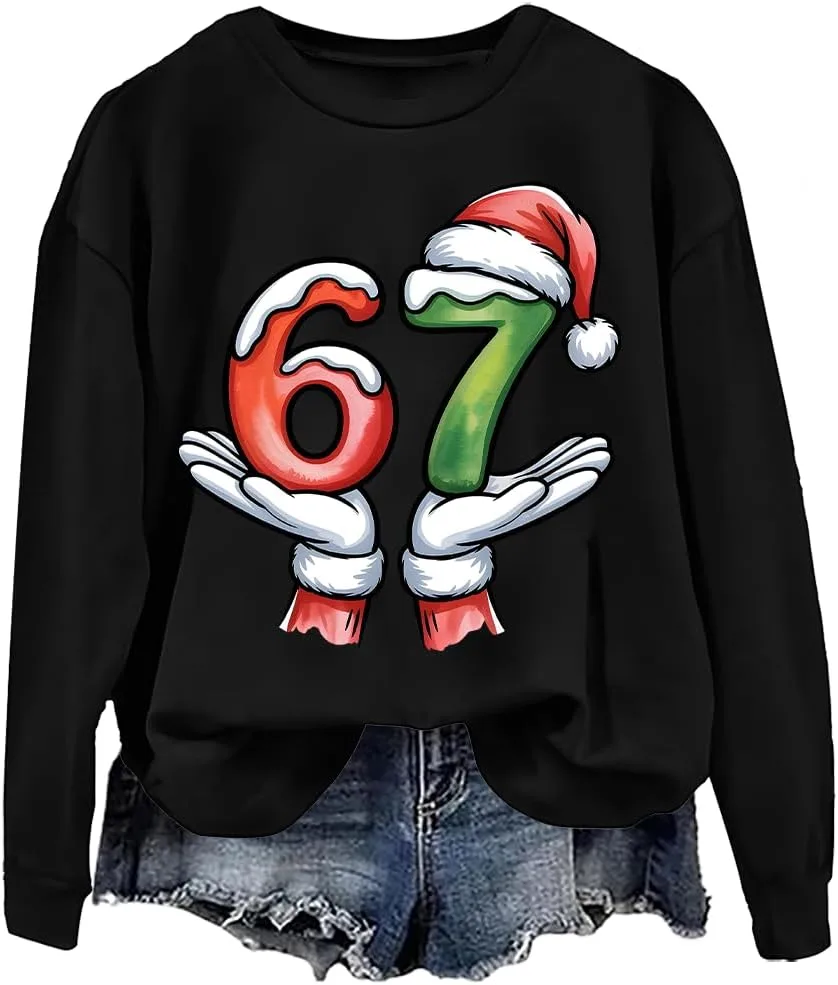 

Свитшот Christmas 67, графический, с длинным рукавом NACJOM
