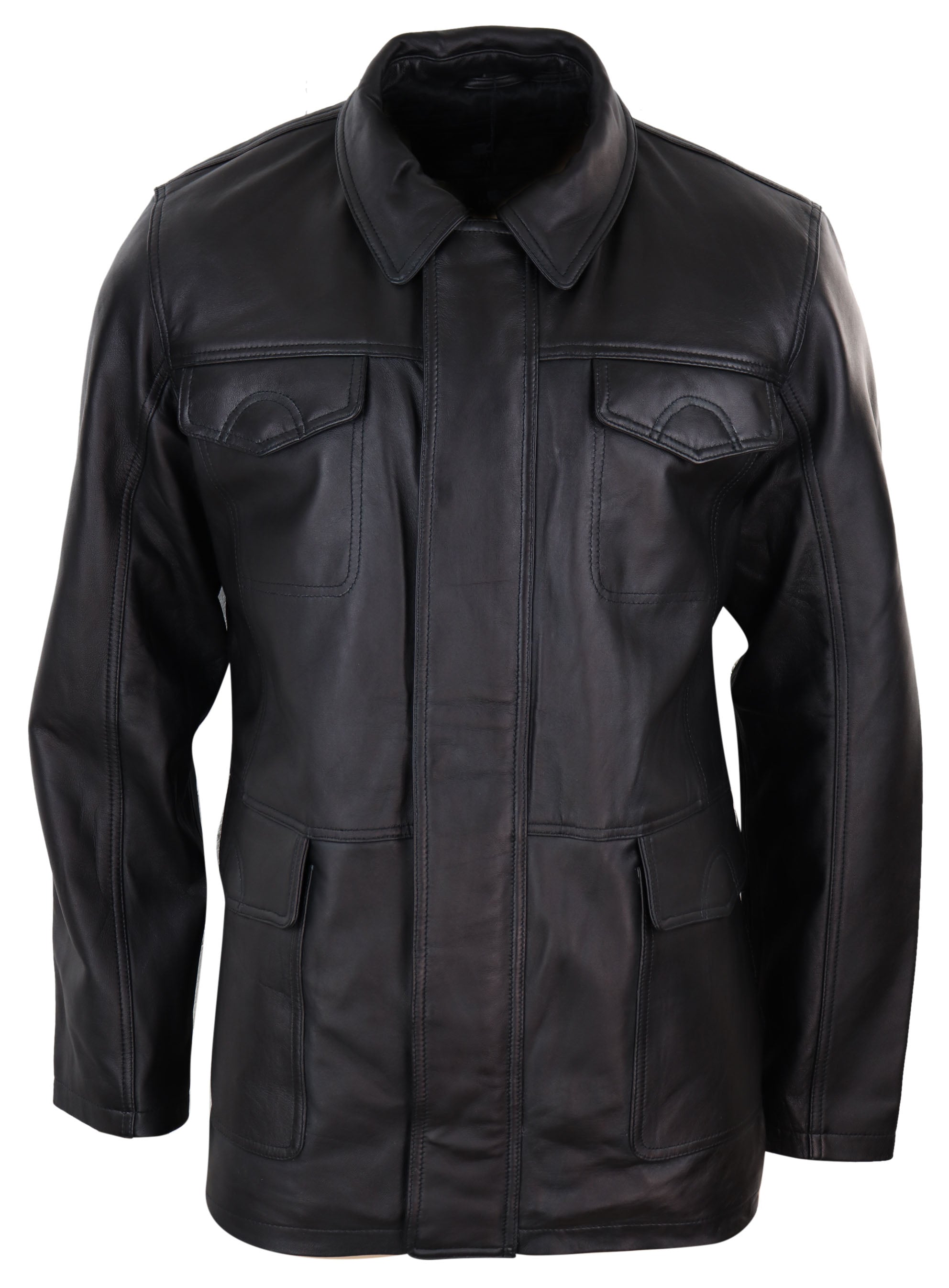 

Классическая кожаная куртка Safari Overcoat Napa TruClothing, черный