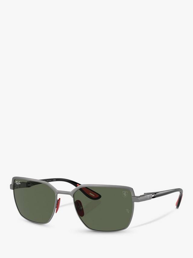

Солнечные очки RB3743M Scuderia Ferrari для мужчин прямоугольной формы Ray-Ban, Gunmetal On Gunmetal/Green