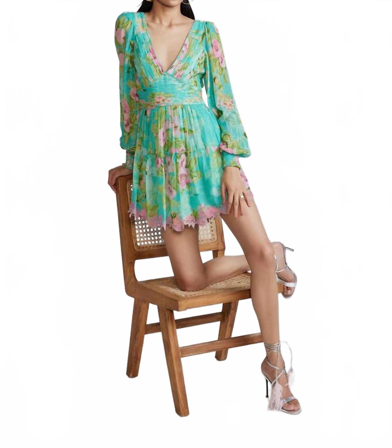 

Бирюзовое мини-платье Azra Hemant & Nandita