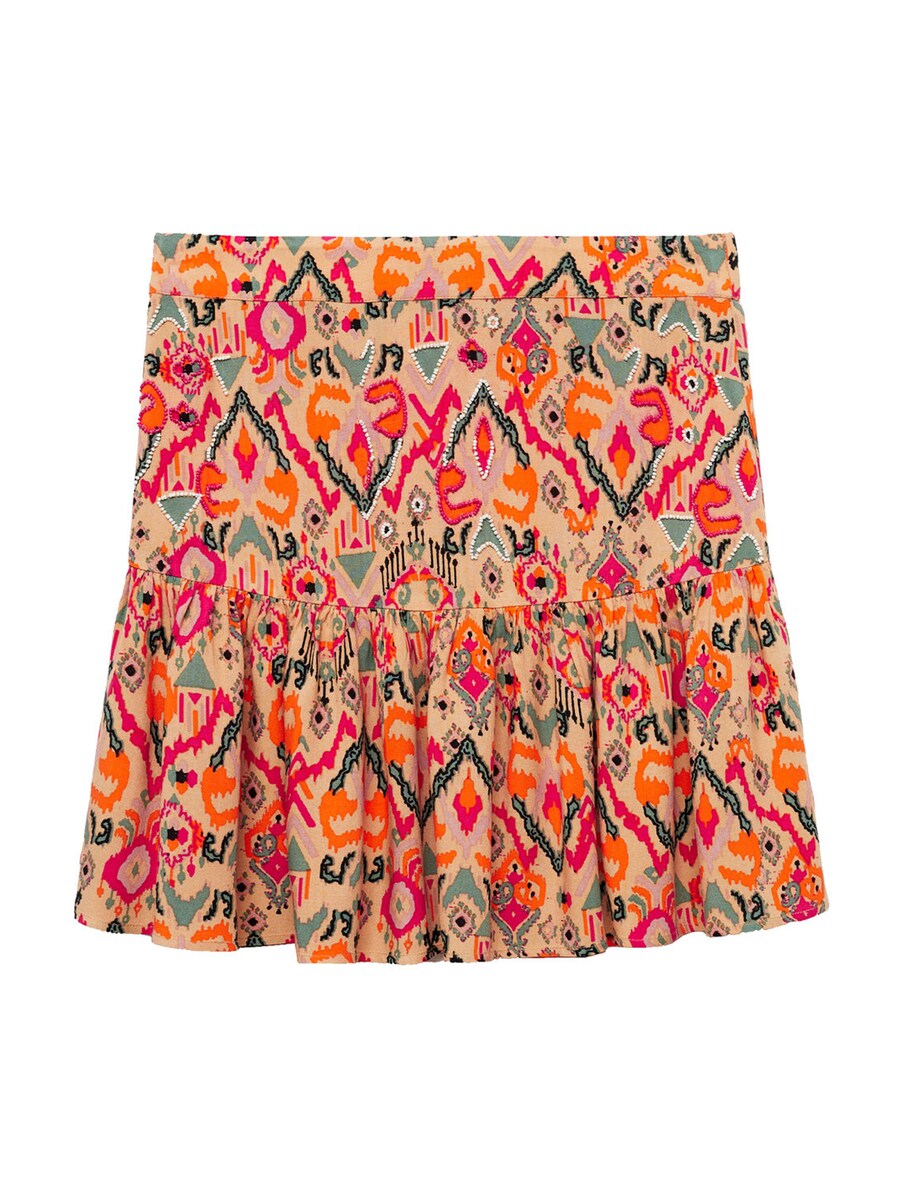 

Юбка MANGO TEEN Beachf, цвет Pastel orange/Dark orange