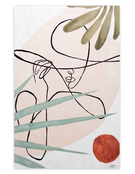 

Картина KUNSTLOFT handgemalt Gedanken der Sehnsucht цвет beige/weiß