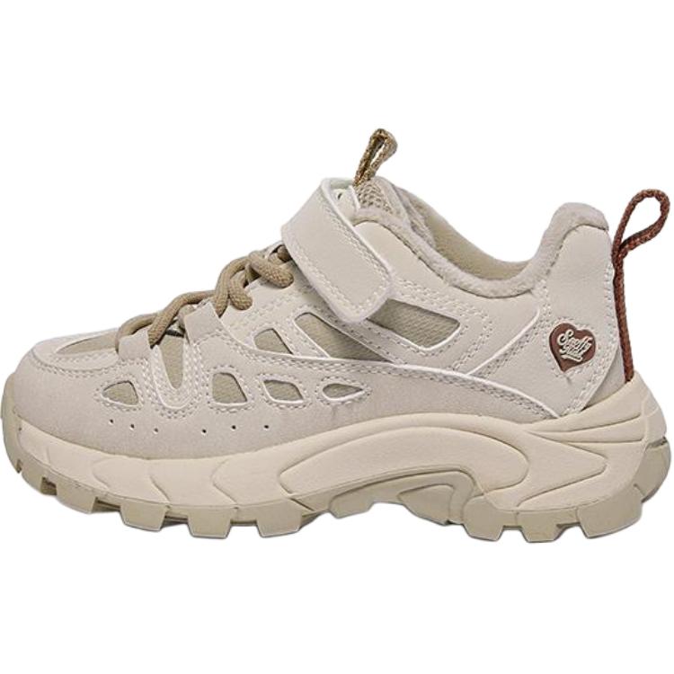 

Теплые низкие детские кроссовки для повседневной носки Snoffy, кремовый/белый