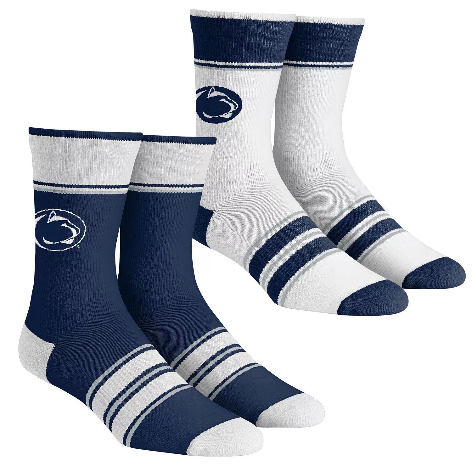 

Комплект из 2 носков в несколько полосок Youth Rock Em Penn State Nittany Lions Team Crew Unbranded