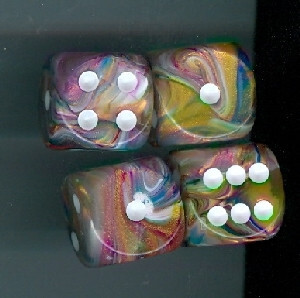 

Аксессуары Chessex Chessex 16mm d6 Set: Festive Carousel w/White (12)