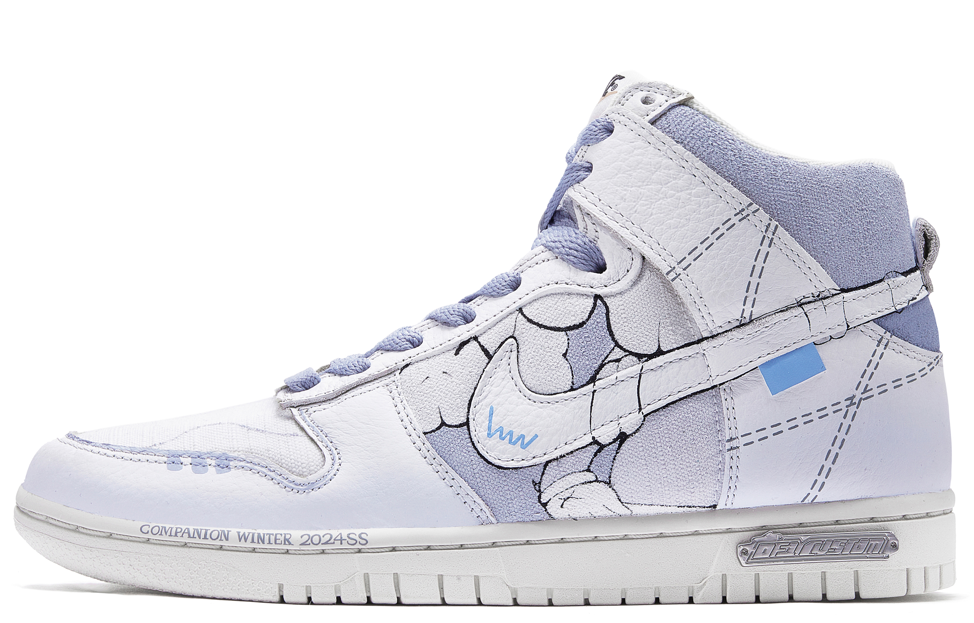 

Кроссовки Nike Dunk Skateboarding Shoes Women's High-top Blue, голубой, Синий, Кроссовки Nike Dunk Skateboarding Shoes Women's High-top Blue, голубой