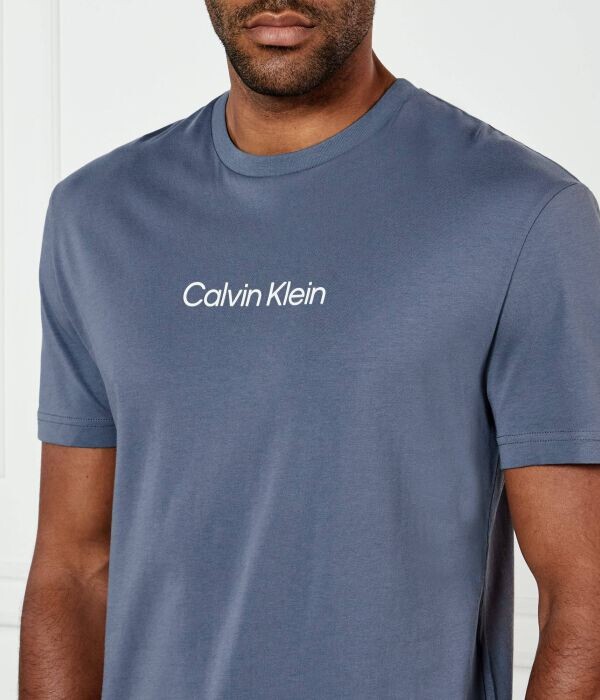 Футболка мужская Calvin Klein хлопковая с логотипом, серый — фото 4