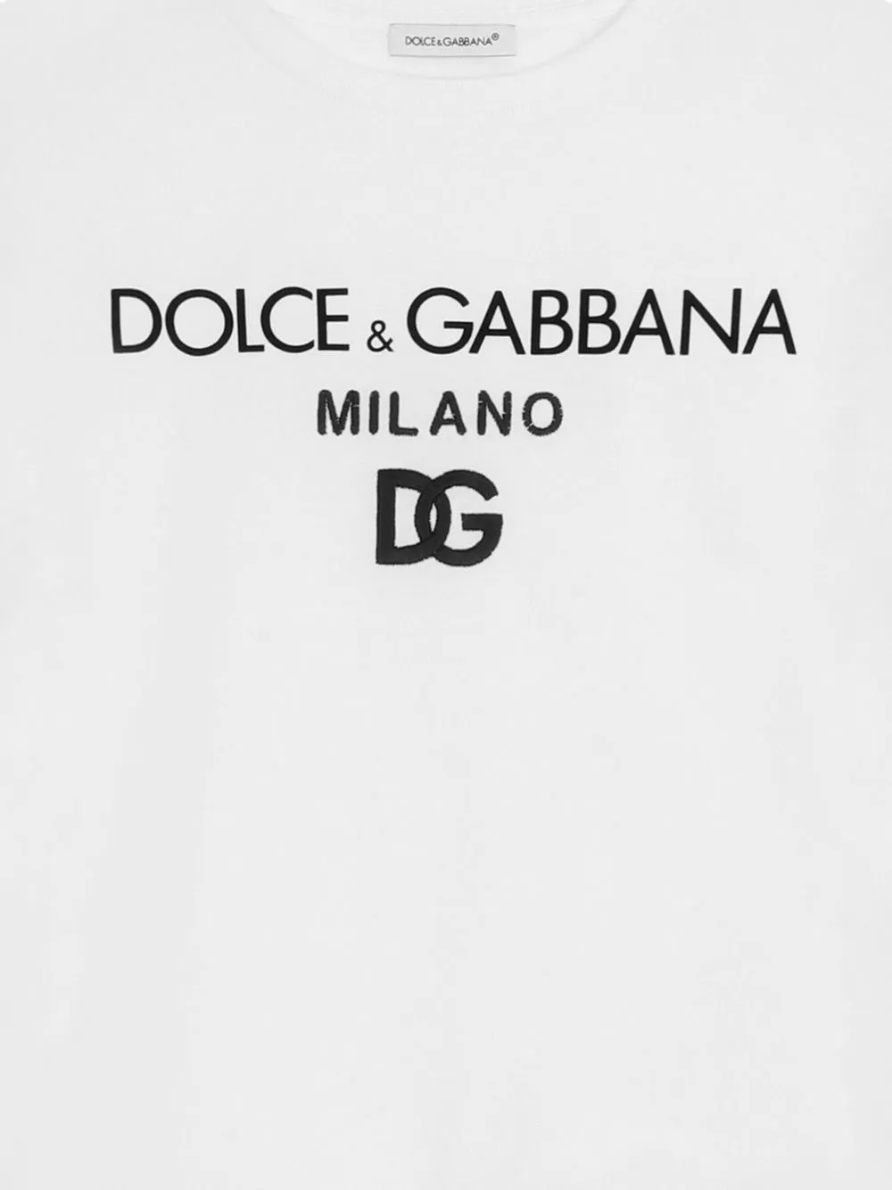 Футболка DG Milano с вышивкой Dolce & Gabbana Kids, белый — фото 3