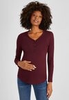 

Топ с длинными рукавами MTERNITY NURSING POPPER FRONT Jojo Maman Bébé, красный