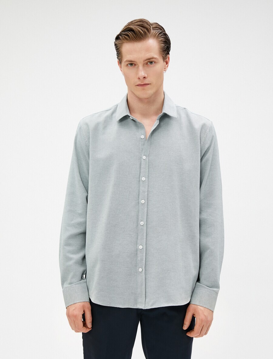 

Повседневная рубашка Koton Regular fit Button Up Shirt, мятный