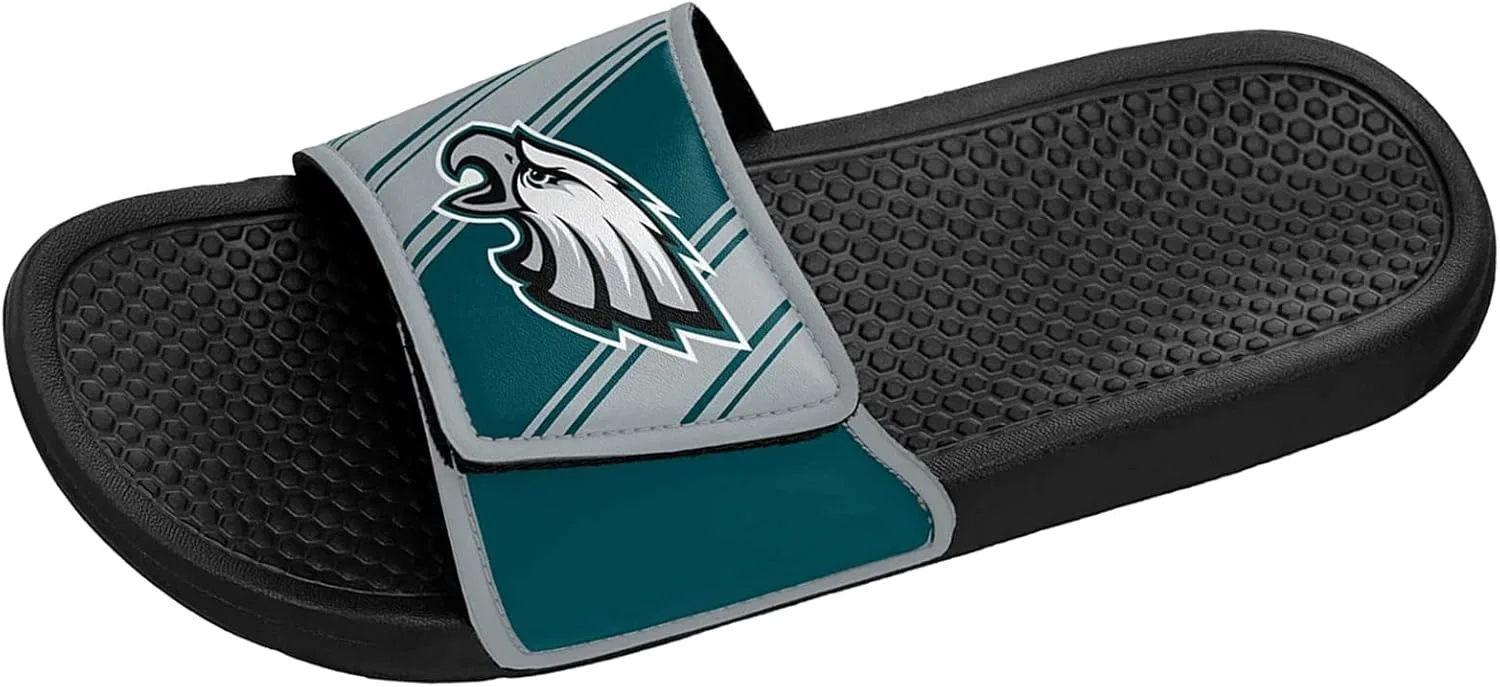 Мужские спортивные тапочки FOCO Legacy Velcro Sport Slide New York Giants Legacy Sport с застежкой-липучкой - размер Large, Philadelphia Eagles