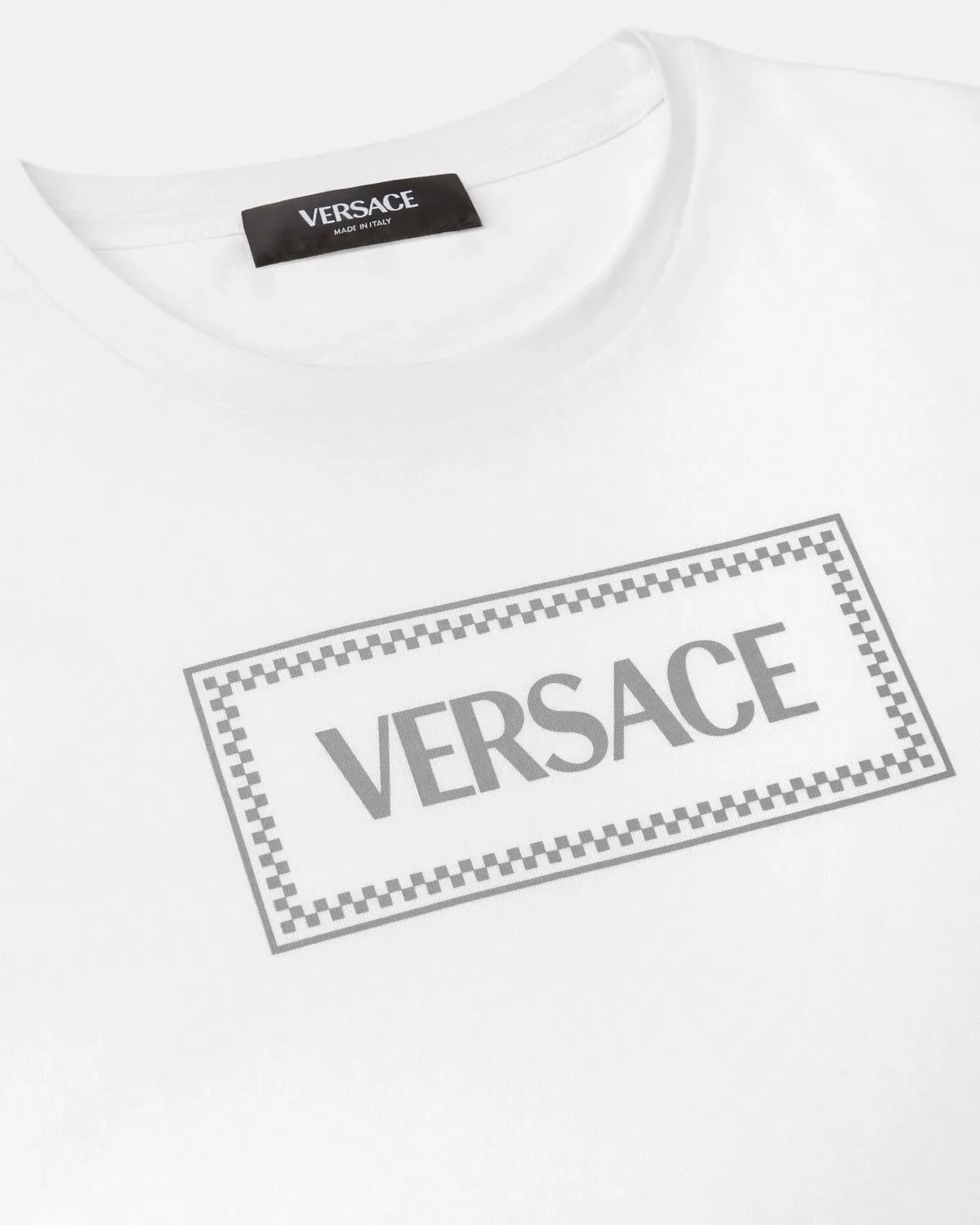 Детская футболка с винтажным логотипом 90-х VERSACE, белый — фото 4