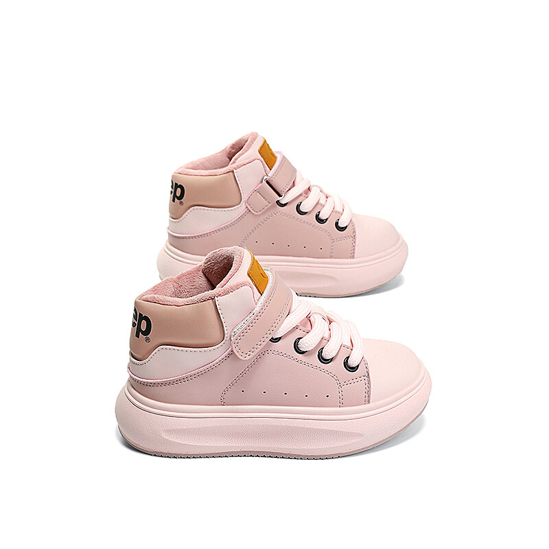 Кроссовки Jeep Kids Skateboarding Shoes Kids High-top Cherry Blossom Powder, цвет Cherry Blossom Pink — фото 4