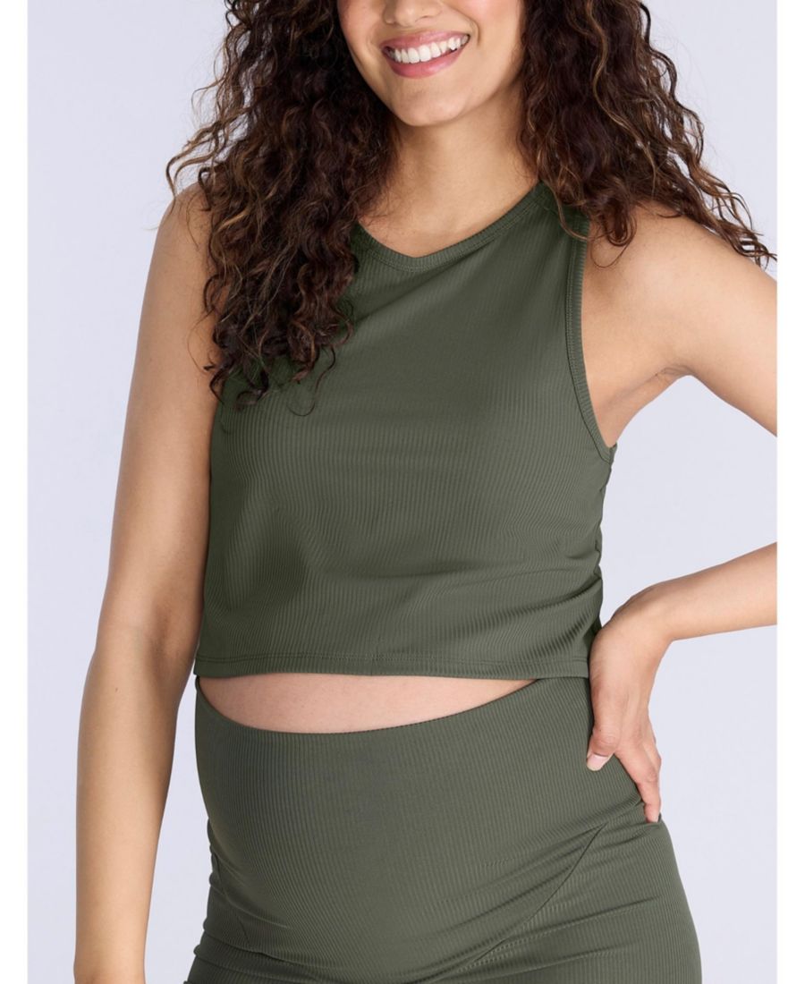 

Укороченная майка с круглым вырезом и спинкой-борцовкой для беременных - Материнство Motherhood Maternity, Deep depths