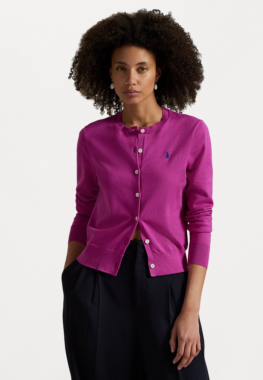 

Кардиган Polo Ralph Lauren COTTON CREWNECK CARDIGAN, Vivid Pink/Pink