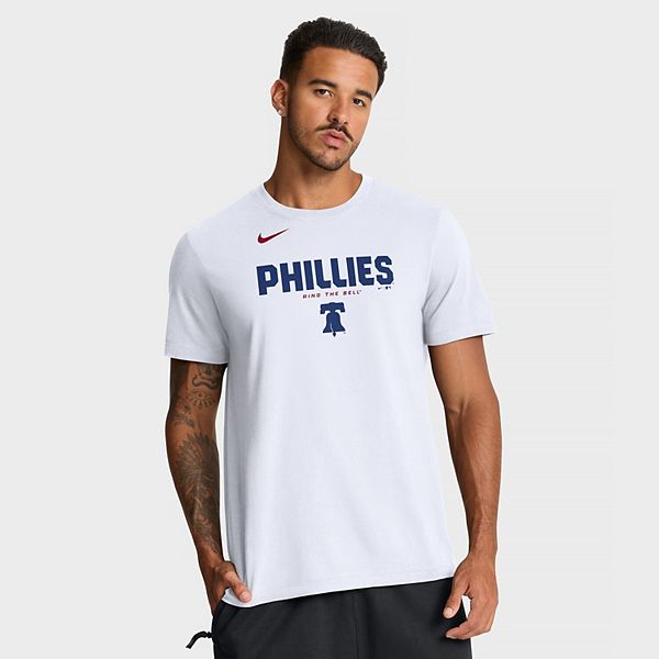 

Мужская белая футболка philadelphia phillies bold team name Nike