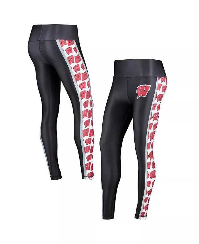 

Черные женские трикотажные леггинсы Wisconsin Badgers Dormer Concepts Sport