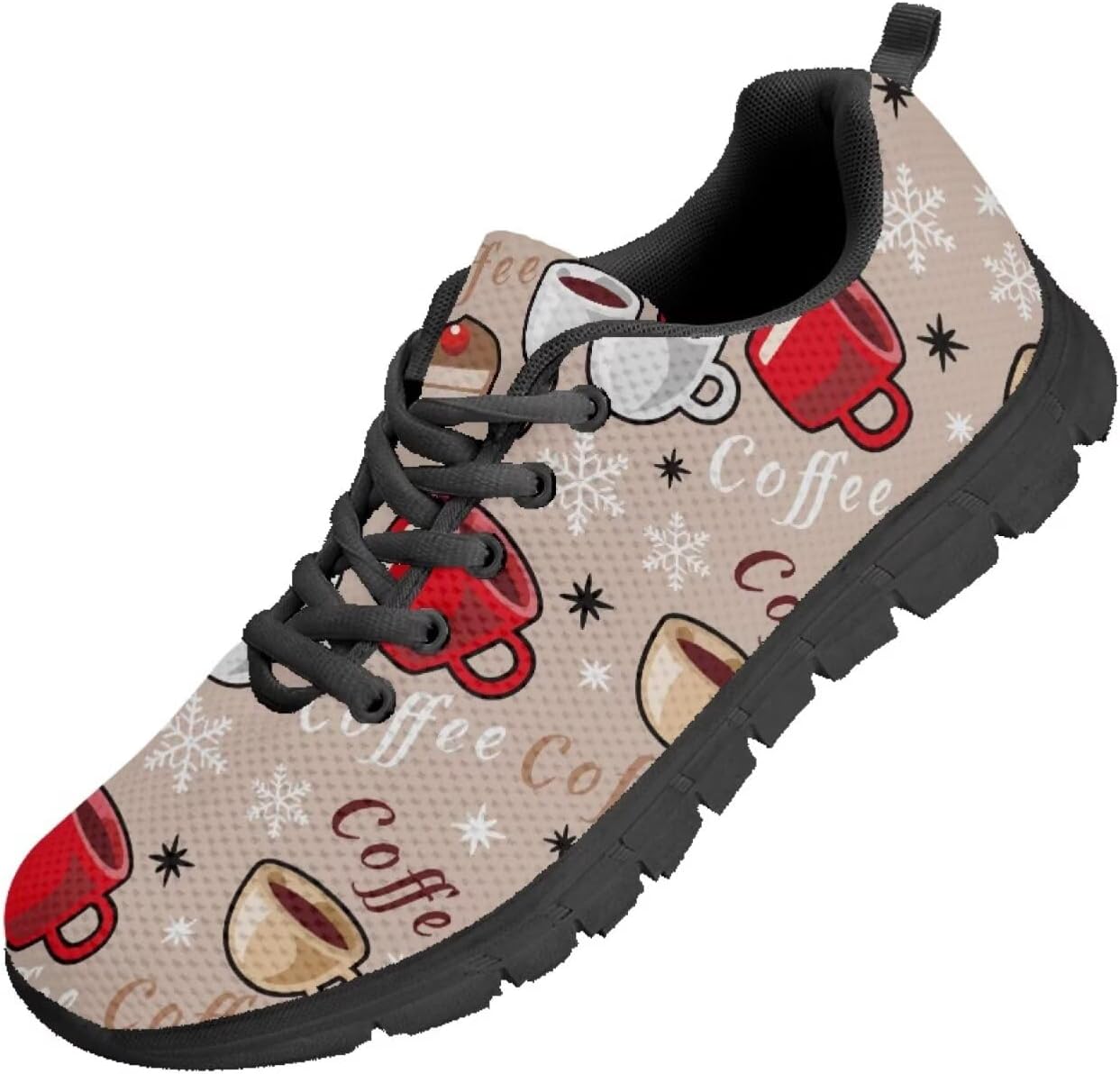 

Мужские кроссовки Funnydude Funny Print для бега, весенние повседневные кеды, легкие и дышащие, Coffee