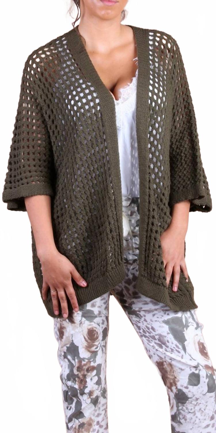 

Ромола Вязаный кардиган в оливковом цвете GIGI MODA