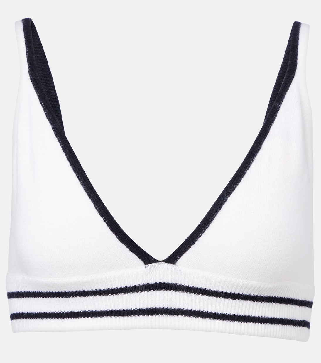 

Кашемировый топ-бра Jardin des Orangers, White Navy